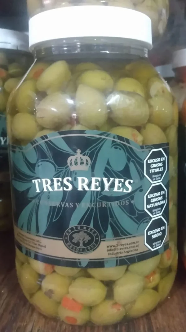 ACEITUNA VERDE RELL. C/MORRON X 900G ACEITE (UN.)