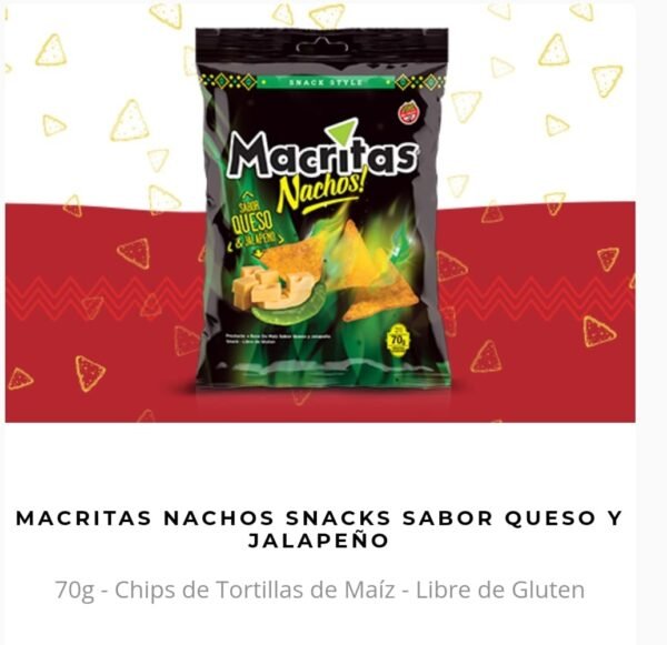 NACHOS X 70 GRS "CEREALKO"X 12UN. JALAPEÑO (SIN T.A.C.C.)