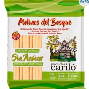 TOSTADA DE ARROZ "CARILO" SIN AZUCAR AGREG. X150 GR.
