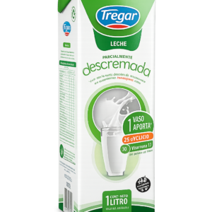 LECHE "TREGAR" DESCREMADA L.V X 1 LT X 12 UN.